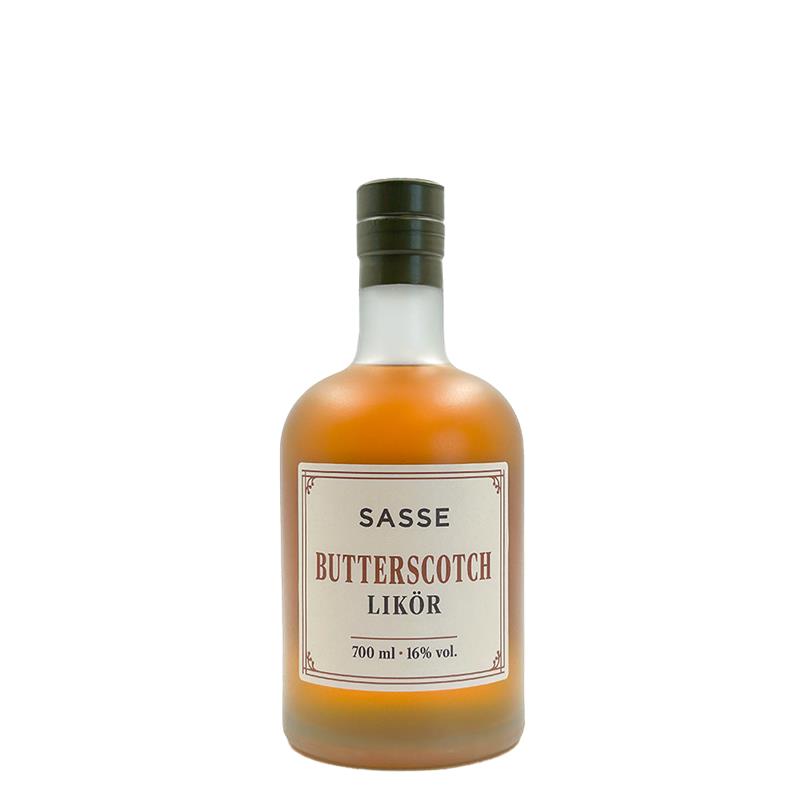 Butterscotsch Frontansicht Etikett und Flasche
