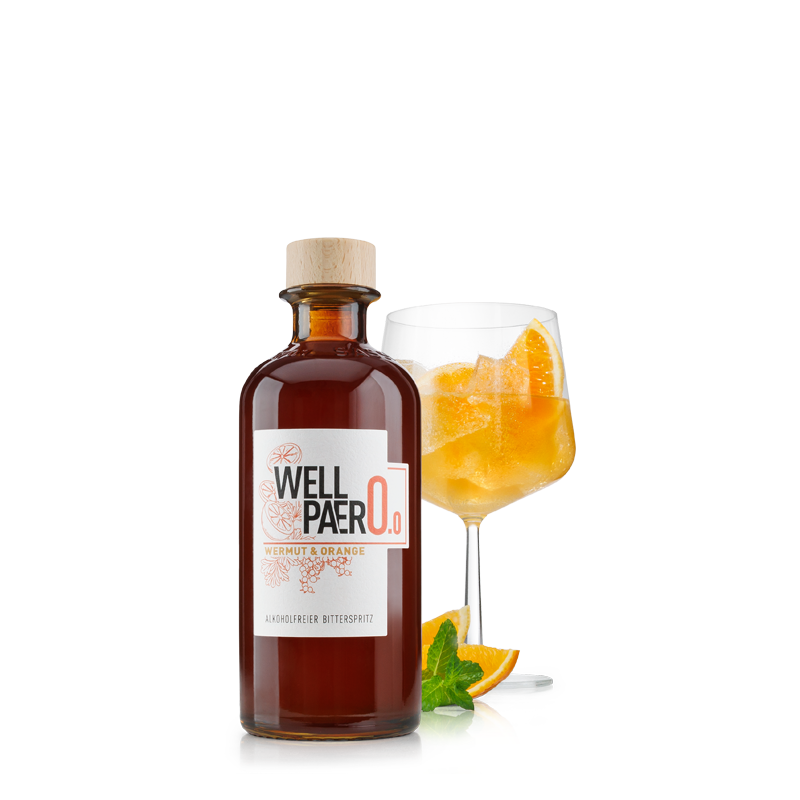 Wellpaero Wermut & Orange (Bio) alkoholfreier Bitterspritz Aperitif